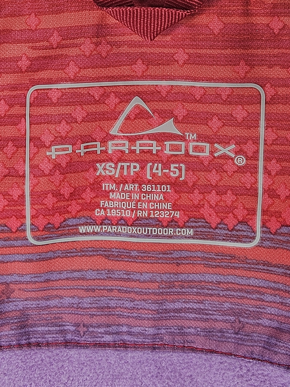 Paradox Girls Water Resistant Jacket Hooded Lightweight Coat Red Purple XS - Picture 15 of 16